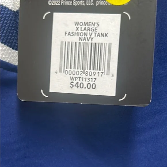 Prince Blue Tank Top with White Trim - Picture 3 of 4